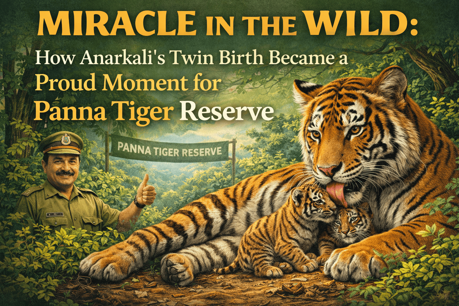 Miracle in the Wild: How Anarkali’s Twin Birth Became a Proud Moment for Panna Tiger Reserve
